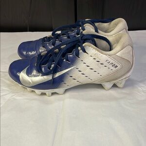 Nike Vapor Cleats Blue and White Kids Size 4.5Y